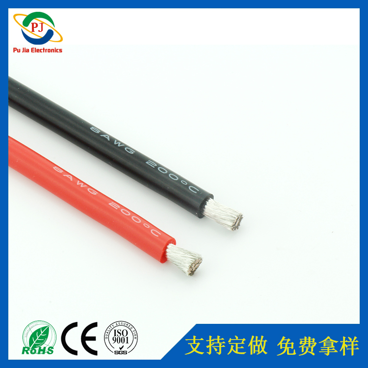 8AWG耐高溫200℃硅膠線 專(zhuān)供8#鍍錫無(wú)氧銅硅膠線
